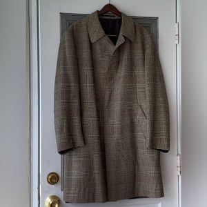 Mens Burton Pure Wool Houndstooth Full Length Coat (Vintage)